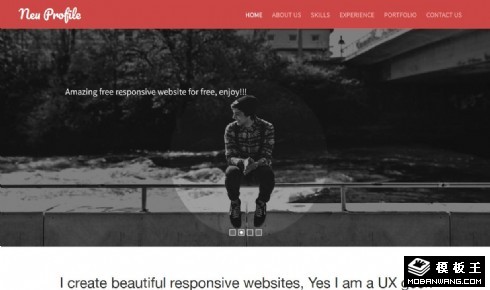 网页设计师简历响应式网页模板