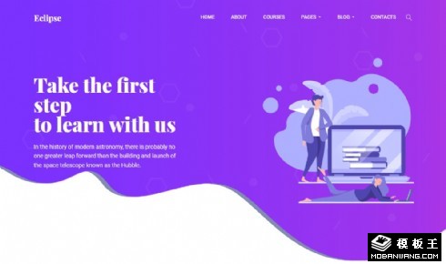 紫色商业项目展示响应式网站模板