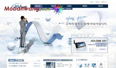 淡雅网络服务公司网页模板