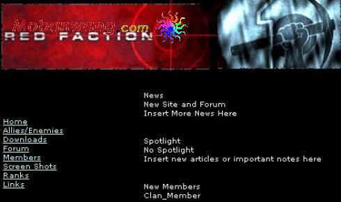 红色派系游戏网页模板