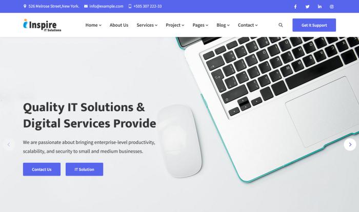 创新IT技术驱动数字营销网站模板