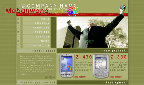 商务智能手机介绍网页模板