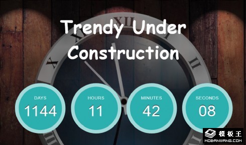 时钟倒计时响应式网页模板