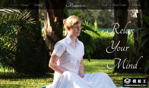 瑜伽冥想健身响应式网页模板