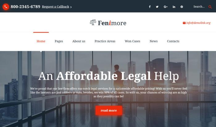 法律精英服务展示网站模板