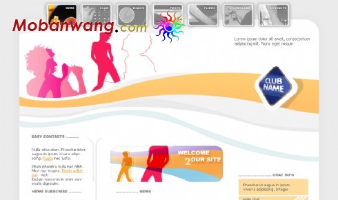 音乐俱乐部网页模板