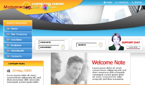 欧美科技商务公司网站模板