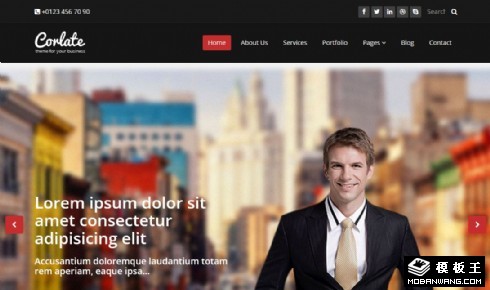 商业营销项目展示响应式网页模板