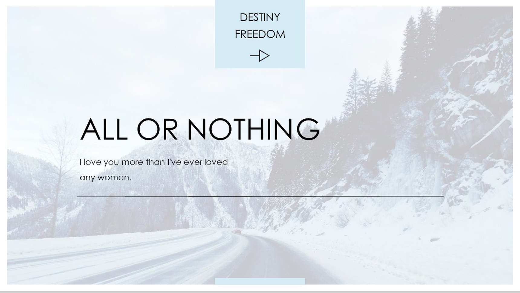 欧美大气雪景图杂志拍摄宣传PPT模板