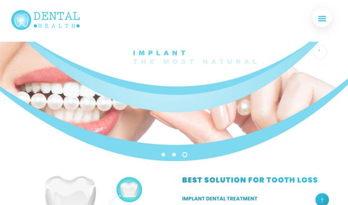 简约创意牙科健康诊所网站模板