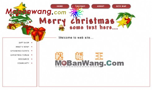 圣诞节主题简单网页模板
