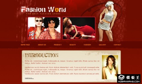 红色时尚世界企业网站模板