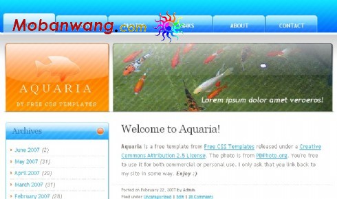 水族馆信息介绍网页模板