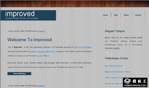 木板底纹BLOG网页模板