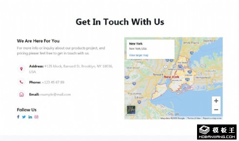 联系动态表单自适应网页模板