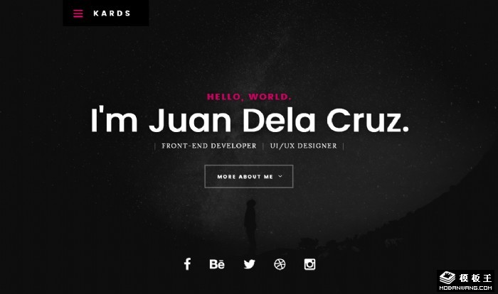 个人技能学历展示网页模板