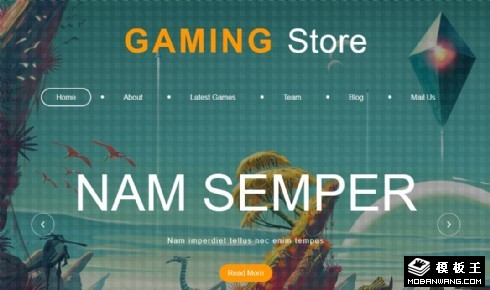 游戏系列产品展示响应式网页模板