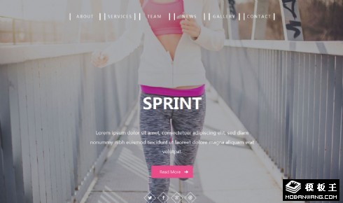 跑步运动科技响应式网页模板