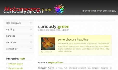 灰度个人BLOG网页模板