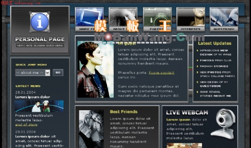 欧美女性故事网站模板