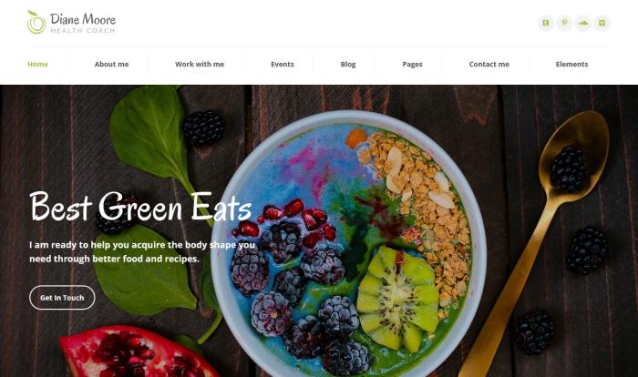 绿色健康戒糖饮食网站模板