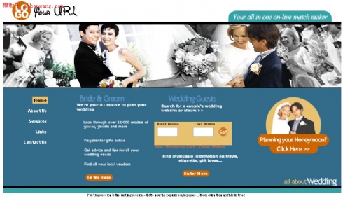 欧美婚礼设计网站模板