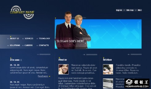 宝石蓝企业商务网页模板