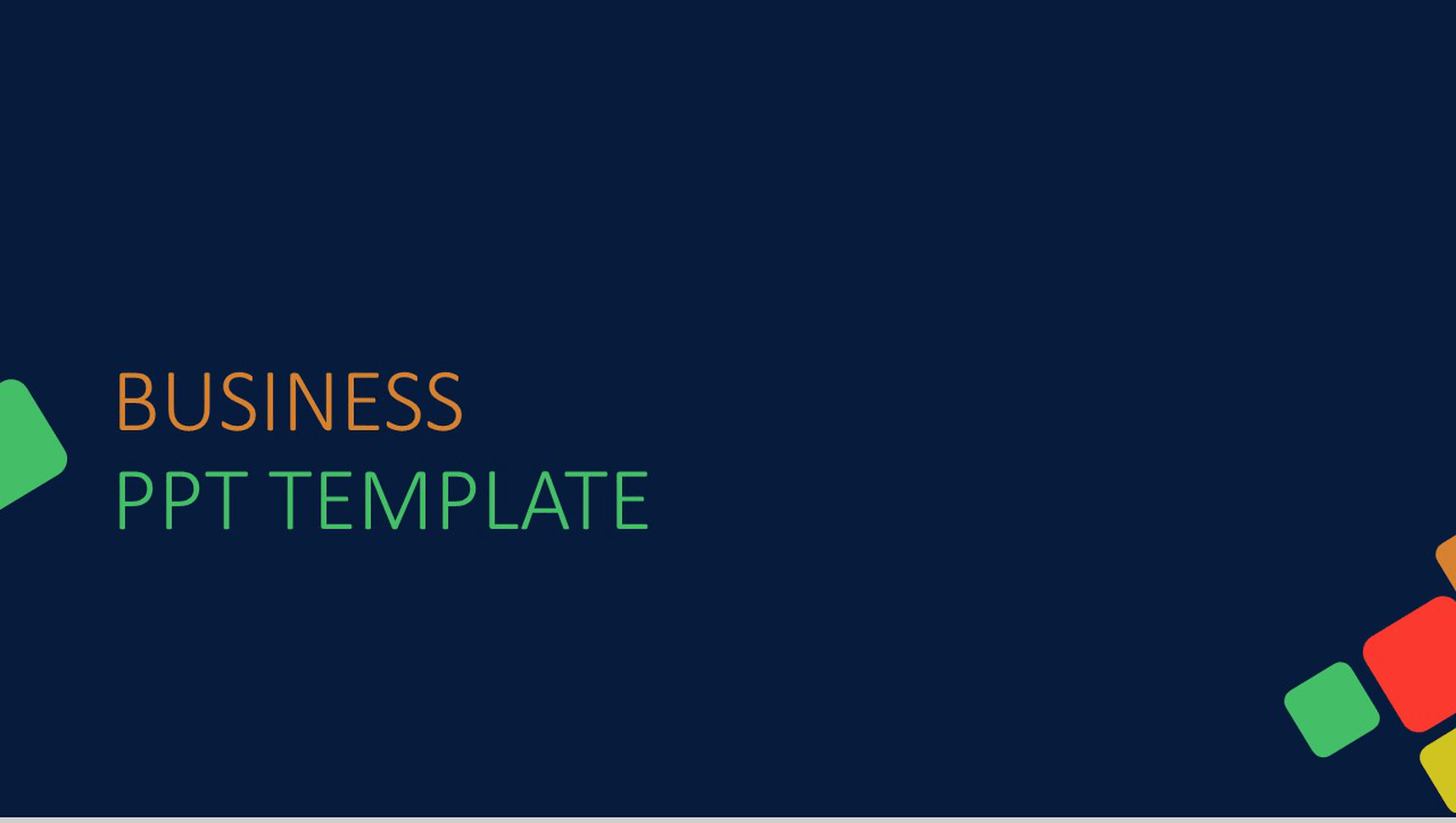 商务蓝精美配色商务通用PPT模板