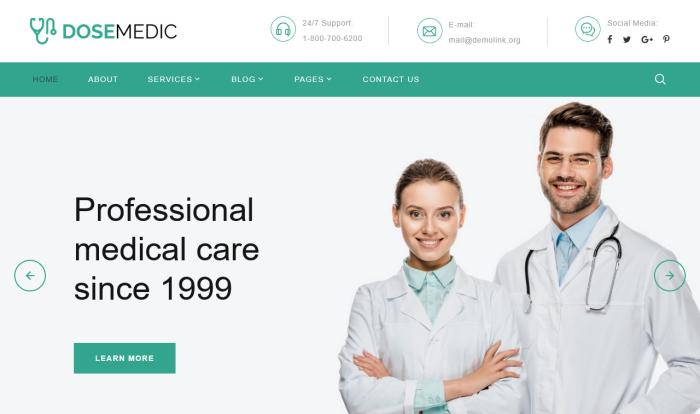 医疗服务团队展示网站模板