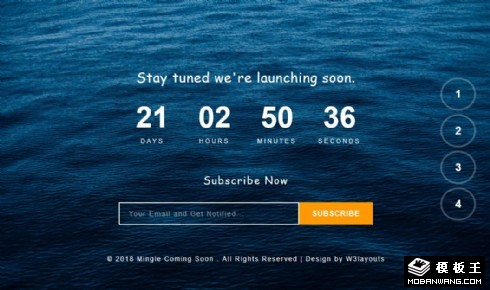深海倒计时响应式网页模板