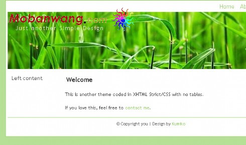 绿色丛林网页模板