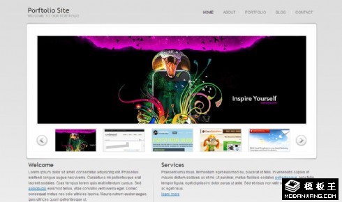 简单创意作品展示网页模板