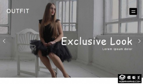 服饰模特动态响应式网页模板