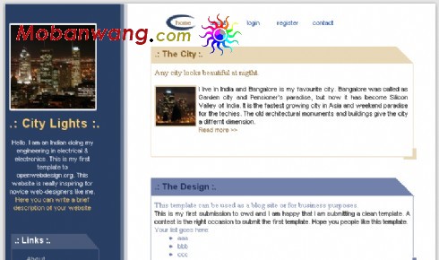 城市之光网页模板