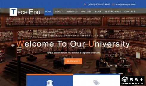科技教育响应式网页模板