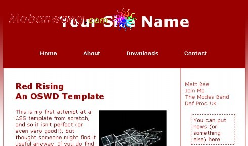 红色信息网页模板