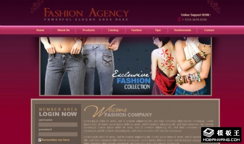 时尚系列服饰网页模板