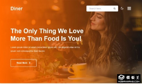 浪漫餐厅响应式网页模板