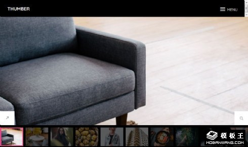 幻灯片图集展示响应式网页模板