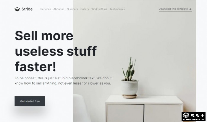 简洁生活休闲产品网页模板