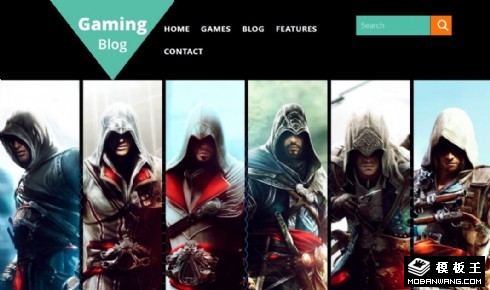 游戏动态日志BLOG响应式网页模板