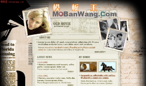 欧美经典电影收藏网站模板