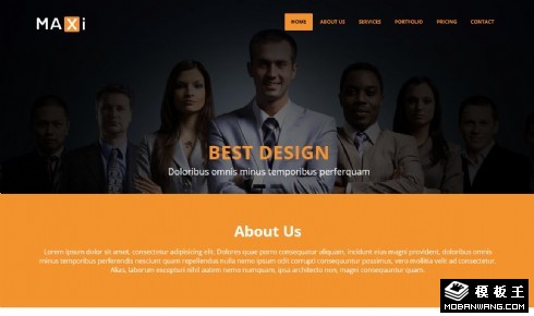 马西商务团队展示响应式网页模板