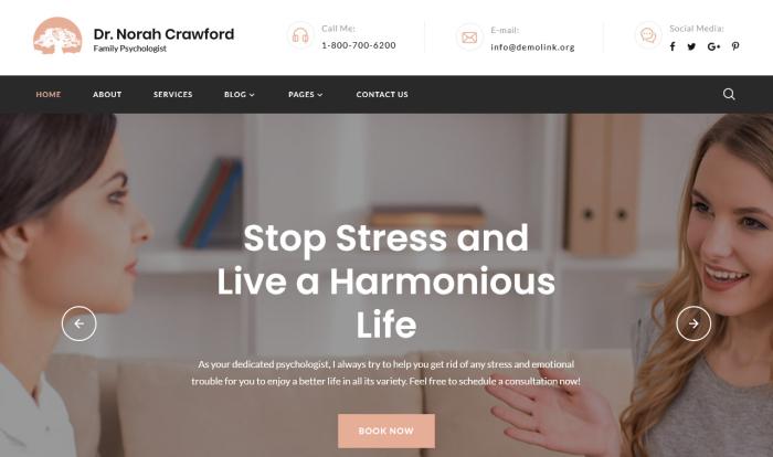 专业心理咨询治疗网站模板