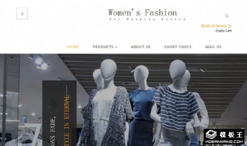 女性时尚产品商城响应式网页模板