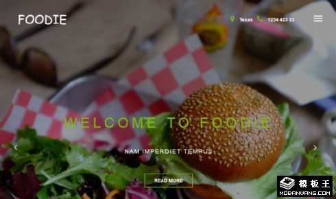 顶级厨师餐厅响应式网页模板