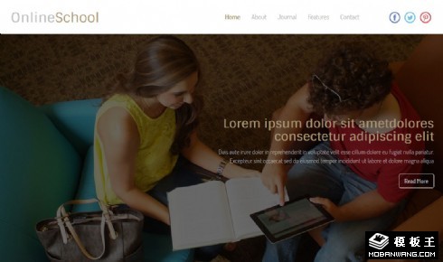 在线学校教育响应式网页模板