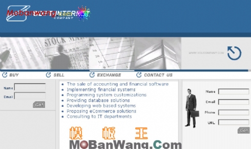 欧美软件公司商务网页模板