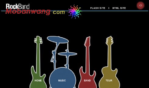 摇滚音乐网站模板