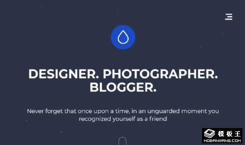 摄影设计师博客图文响应式网站模板